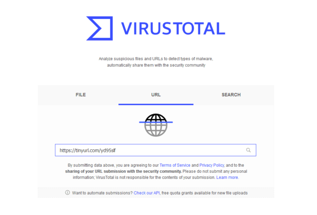 VirusTotal URL - 1