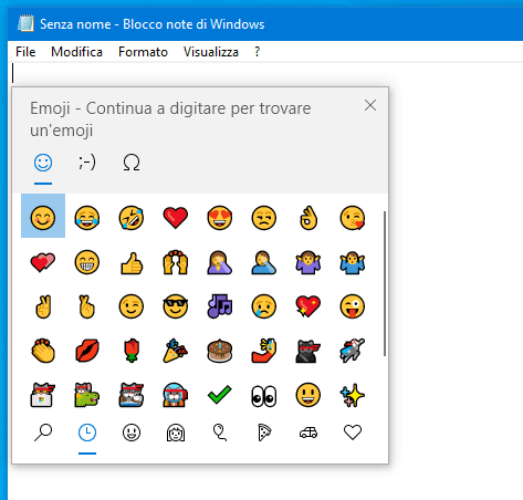 Emoji in Windows 10 - 1
