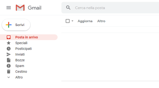 Gmail, pulizia barra laterale - 4
