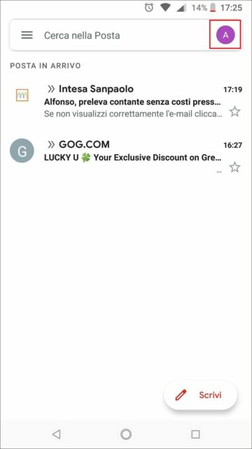 Gmail per Android - 1