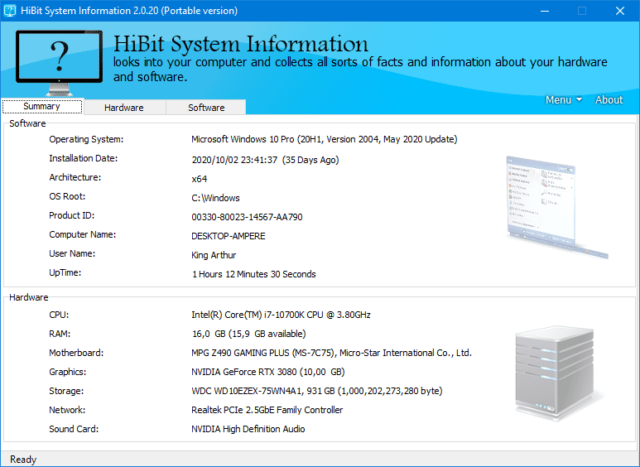 HiBit System Information - 1
