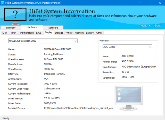 HiBit System Information - 3