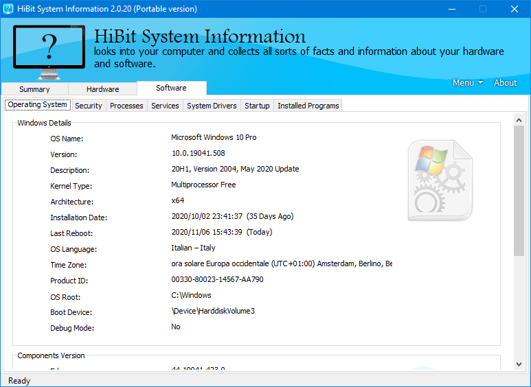 HiBit System Information - 4