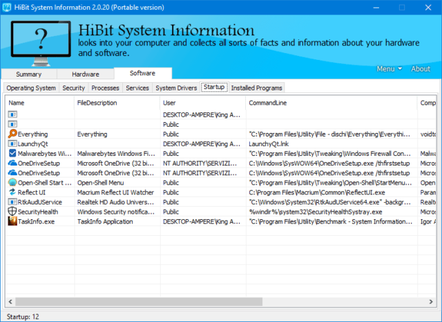 HiBit System Information - 5