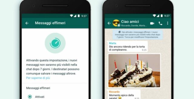 Come attivare e disattivare i messaggi effimeri su WhatsApp