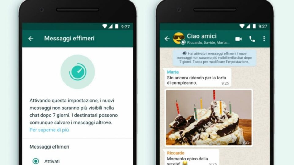 Come attivare e disattivare i messaggi effimeri su WhatsApp