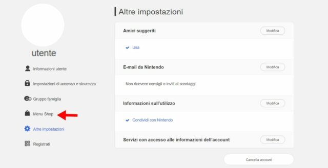 come annullare abbonamento nintendo switch online