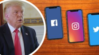 trump bloccato twitter instagram facebook ban