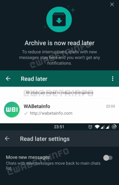 whatsapp leggi piÃ¹ tardi funzione