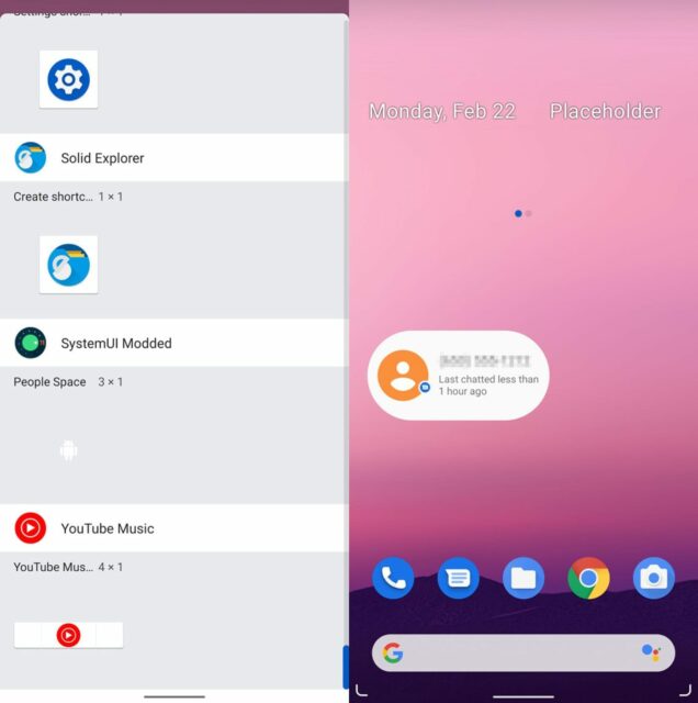 android 12 widget conversazioni