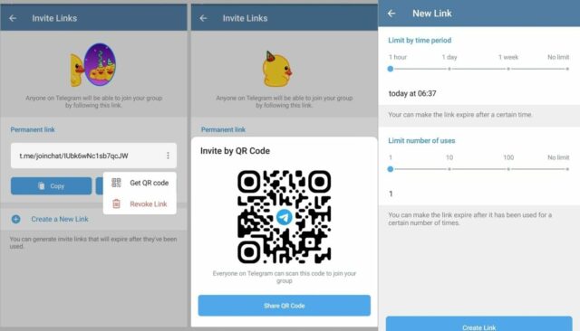 qr code telegram beta 7.5 novitÃ 