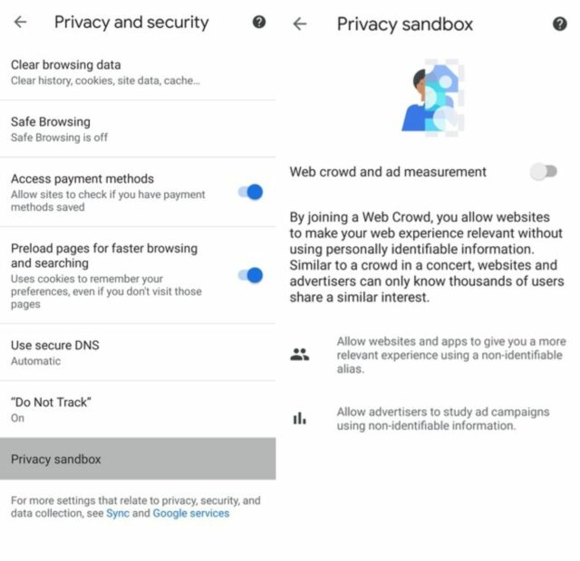 privacy sandbox google 
