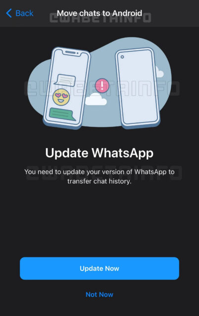 whatsapp chat trasferimento ios android