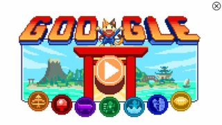 google doodle olimpiadi videogioco lucky isola