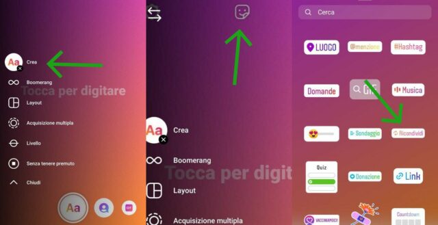 come condividere post storie instagram sticker ricondividi