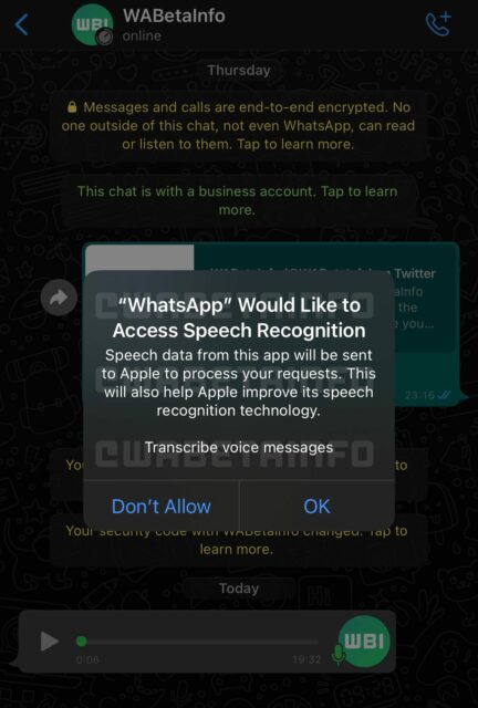 whatsapp trascrizioni messaggi vocali