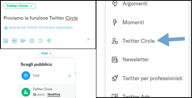 come funziona twitter circle cos'Ã¨