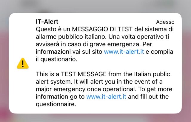 it-alert messaggio