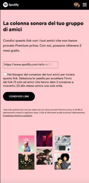 L'offerta di Spotify