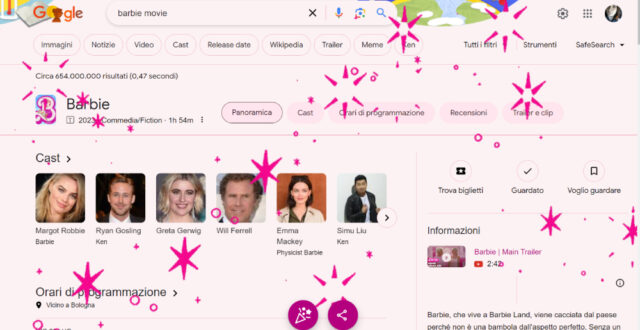 easter egg google barbie