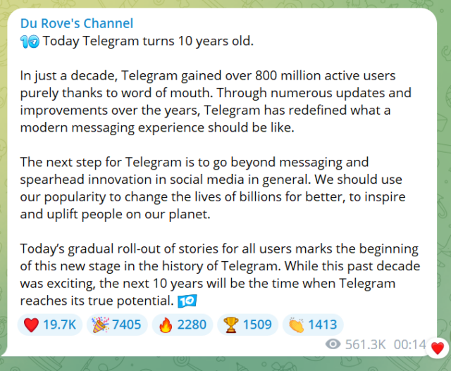 telegram storie
