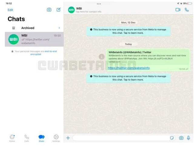 Come saraÌ WhatsApp su iPad