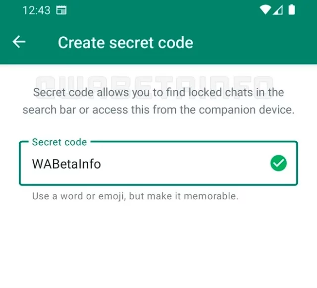 Codice segreto chat - WhatsApp