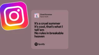 come condividere testi canzoni spotify instagram storie