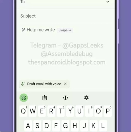 Draft Email with Voice su Gmail