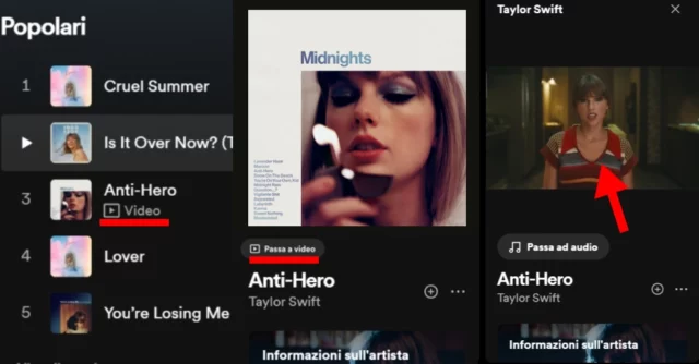 spotify player video come funziona