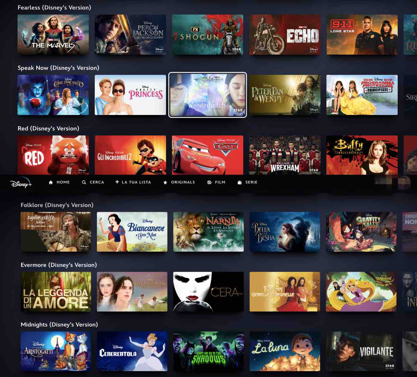 Taylor Swift sbarca su Disney Plus e cambia la homepage