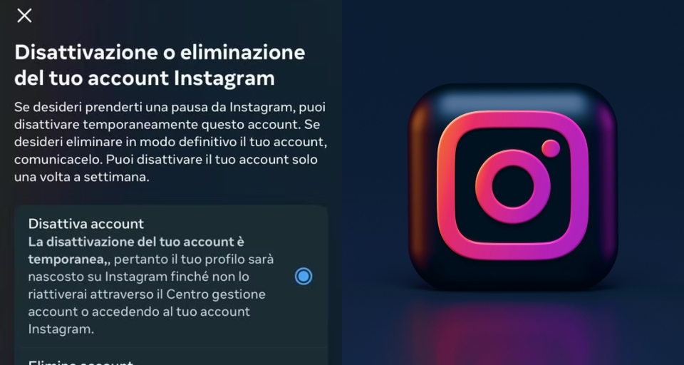 Come disattivare temporaneamente un account Instagram