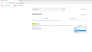 La finestra di configurazione delle funzioni sperimentali di Chrome