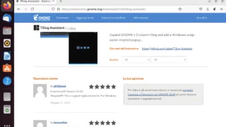 Installare Tiling Assistant dal browser